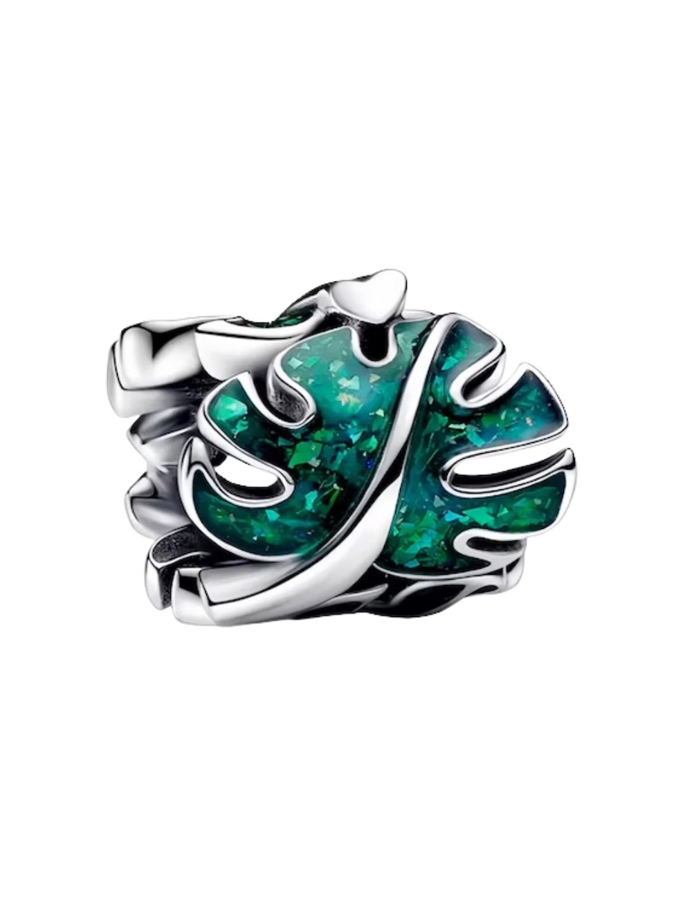New Wraparound Green Monstera Leaves Charm